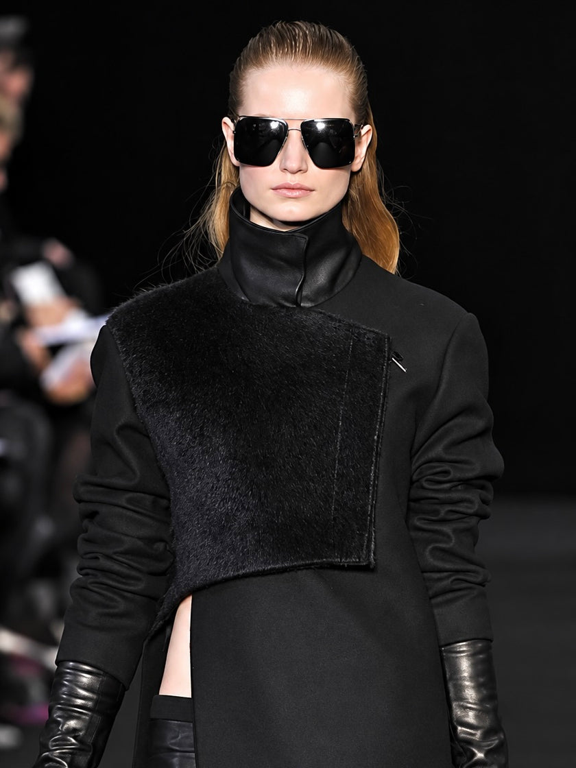 COSTUME NATIONAL - F/W 2012 FAUX FUR WRAP MINI SKIRT