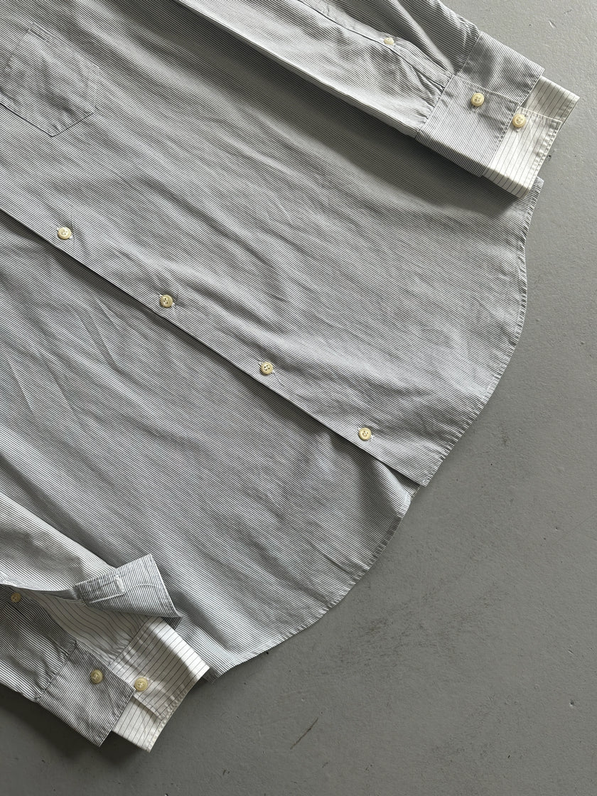 NEIL BARRETT - 2000s DOUBLE SLEEVE STRIPED SHIRT