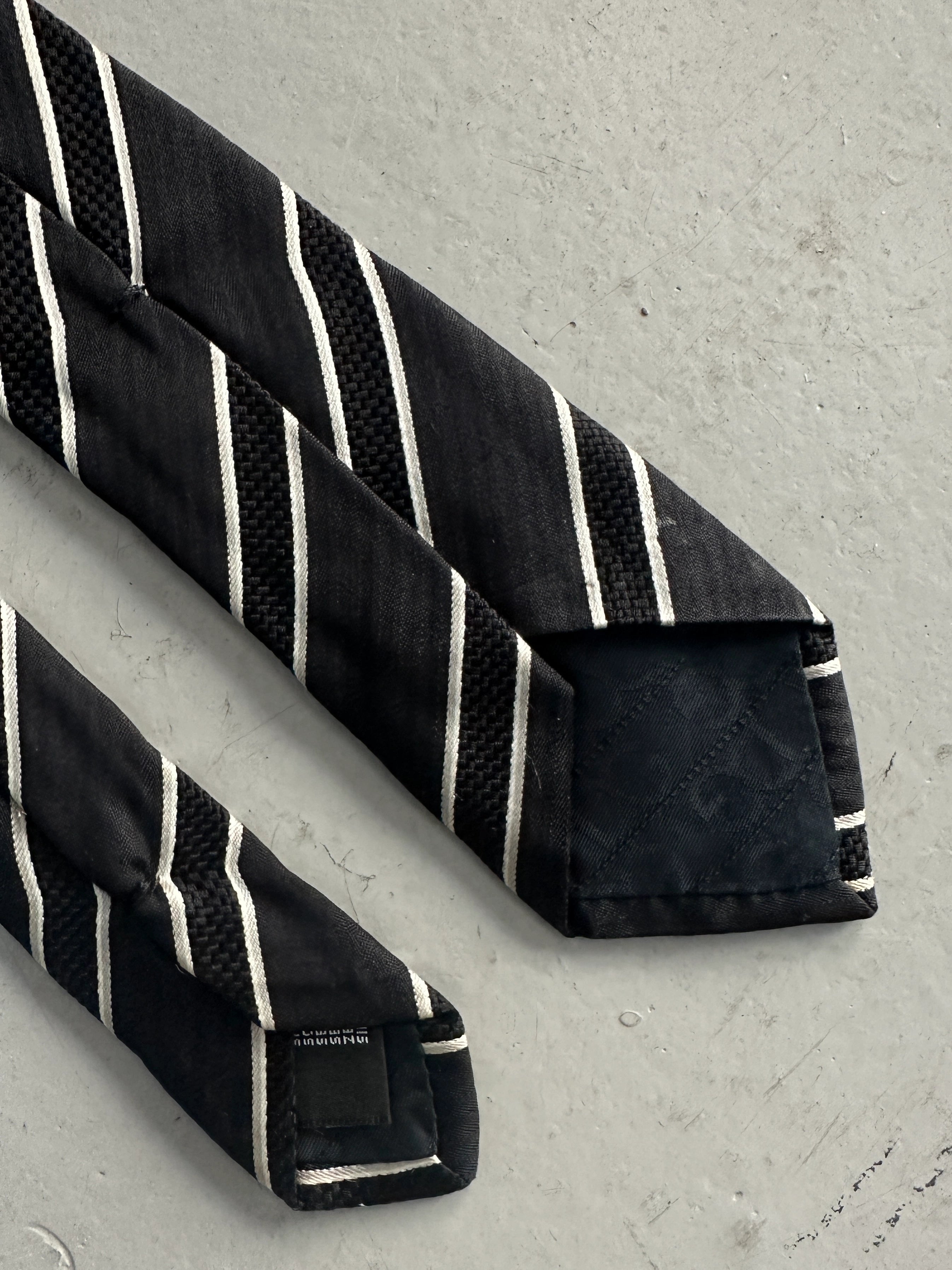 DOLCE & GABBANA  - 1990s SILK PATTERNED SKINNY TIE