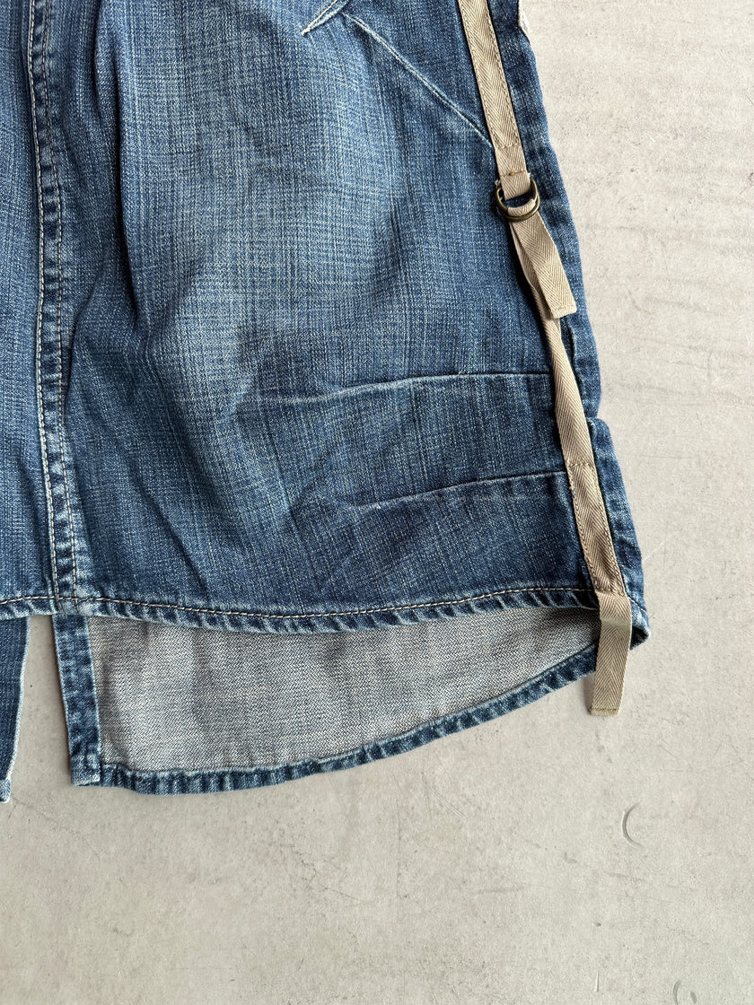 2000s ASYMMETRICAL DENIM SKIRT