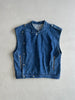 1980s ASYMMETRICAL CLOSURE DENIM GILET