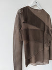 CLAUDE MONTANA - 1990s MESH PANELS LONG SLEEVE TOP