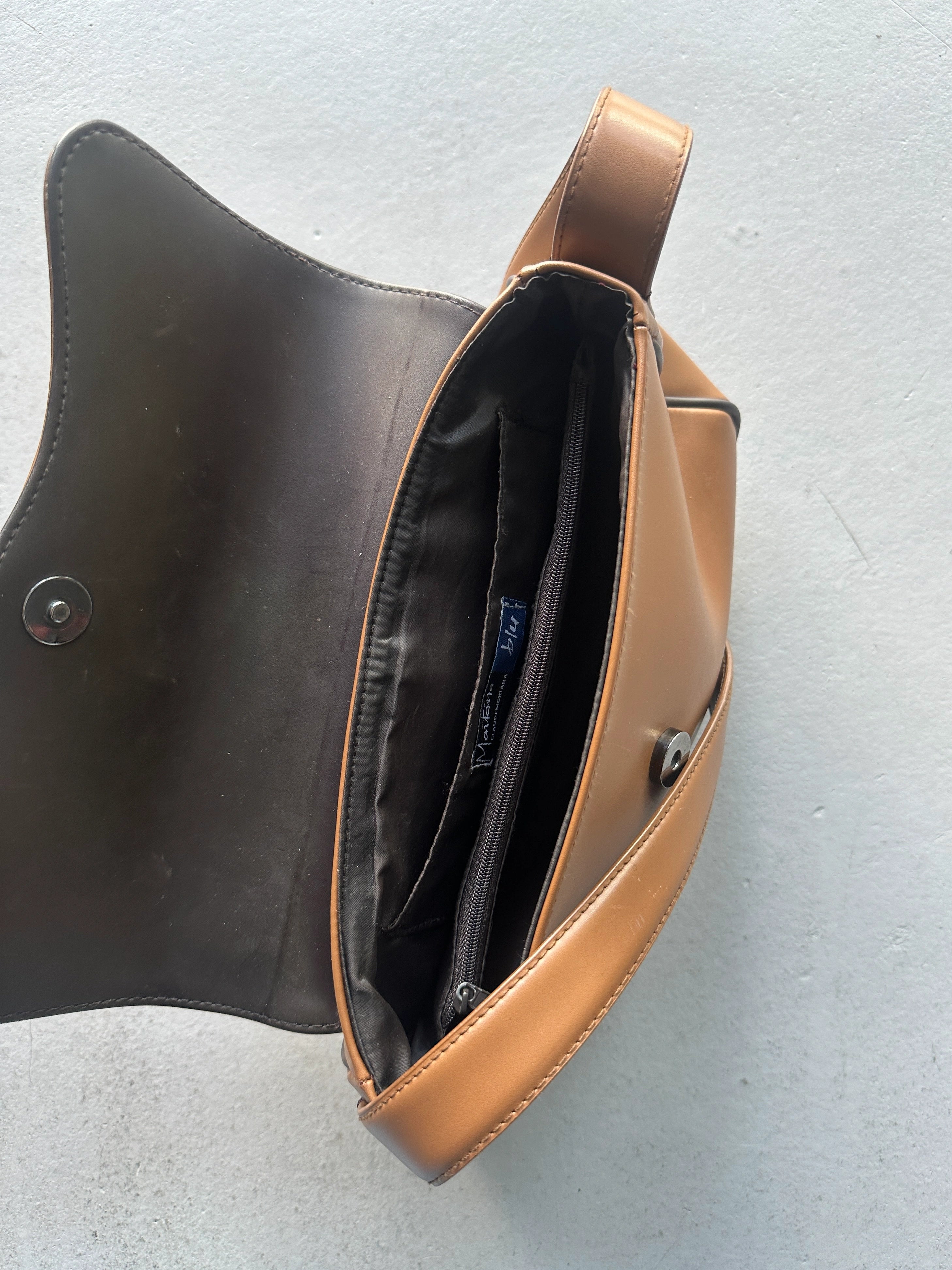 CLAUDE MONTANA - 1990s STRUCTURED SHOULDER BAG