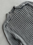 DANIELE ALESSANDRINI - 1990s MOCK NECK RIBBED JUMPER