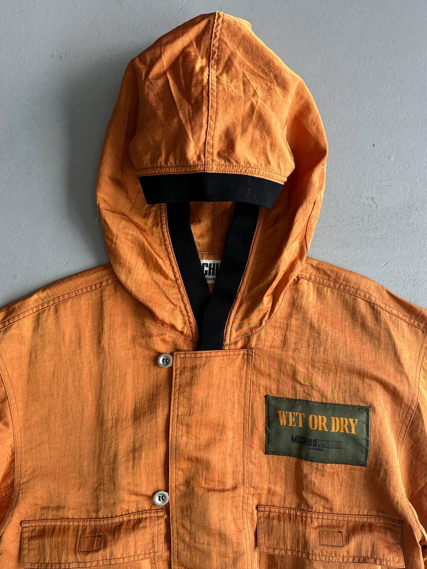 MICHIKO KOSHINO - 1990s CROPPED FIT NYLON BOMBER JACKET