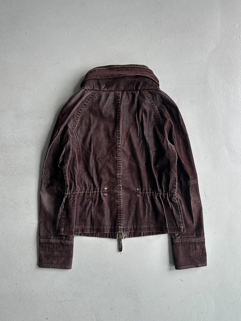 ALVIERO MARTINI 1° CLASSE - 2000s CROP FIT CORDUROY JACKET
