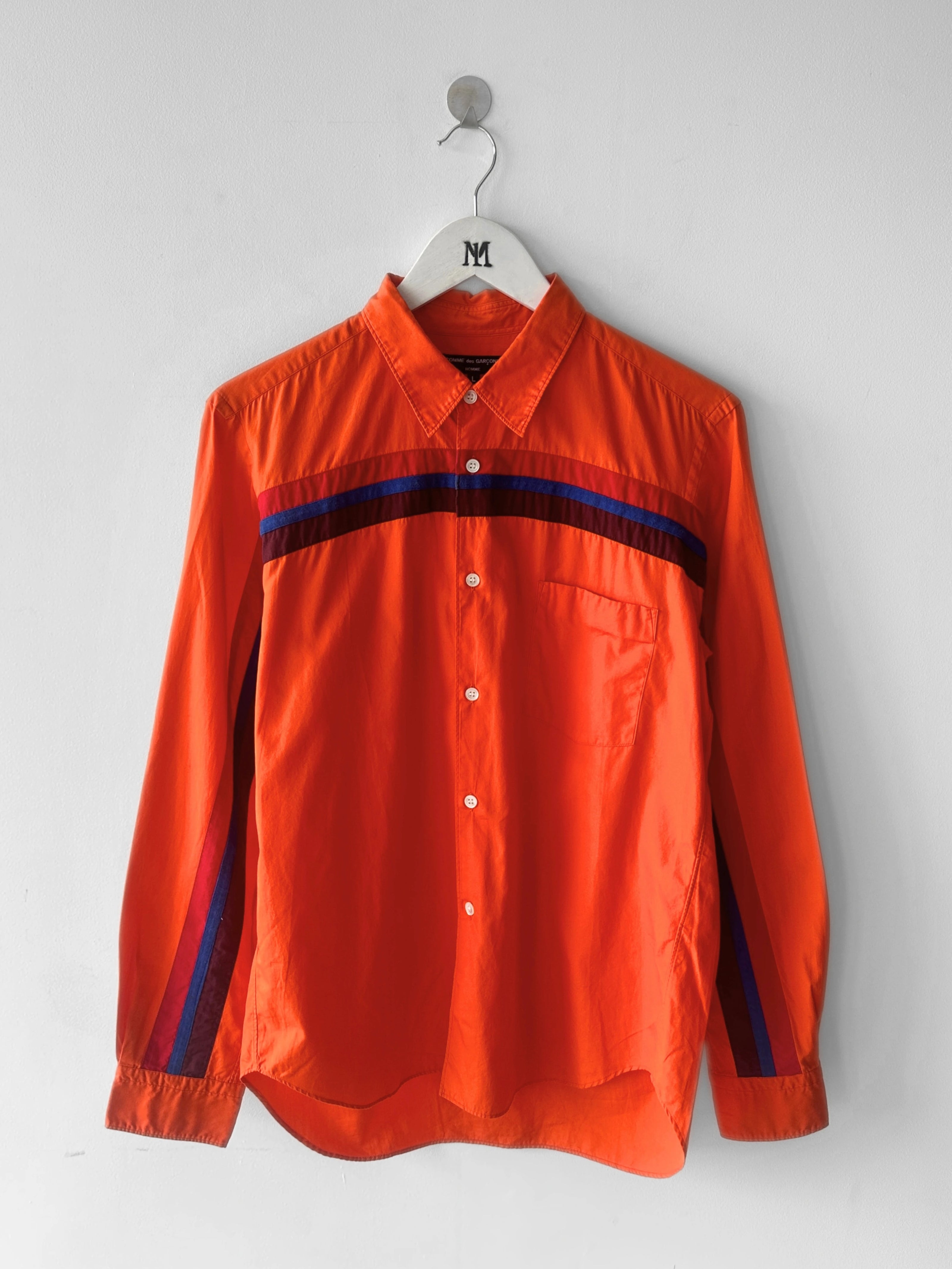 COMME DES GARÇONS - F/W 2005 LONG SLEEVE SHIRT WITH STRIPED PANEL