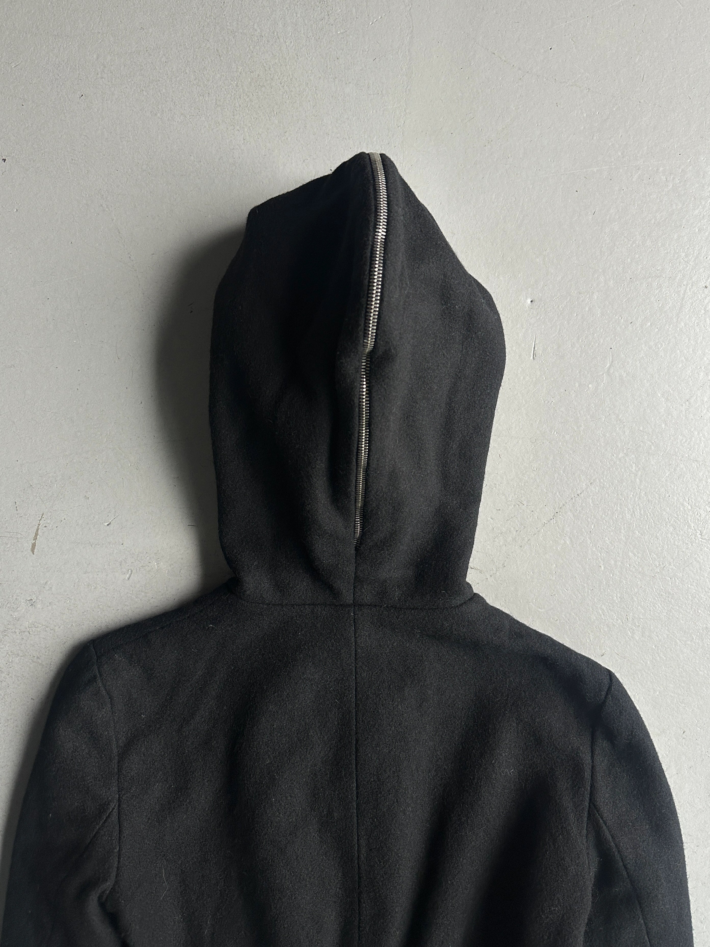 EMPORIO ARMANI - early 2000s FISHTAIL HOOD WOOL JACKET