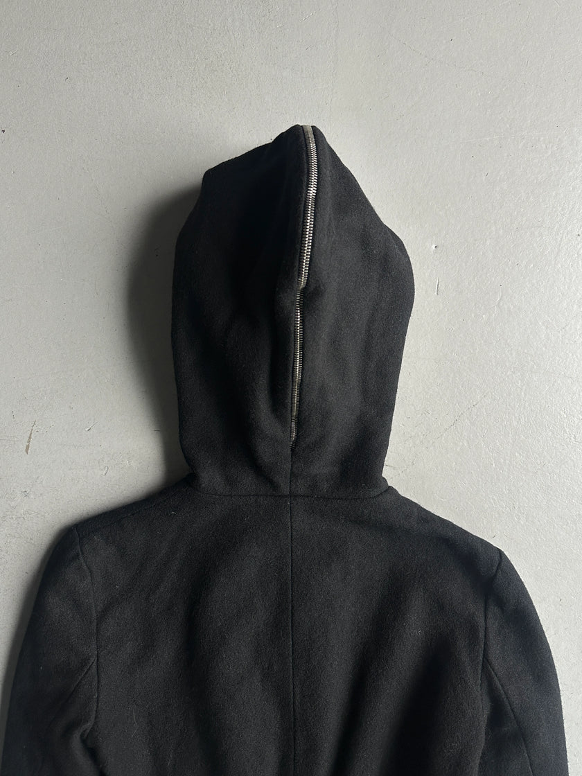 EMPORIO ARMANI - early 2000s FISHTAIL HOOD WOOL JACKET