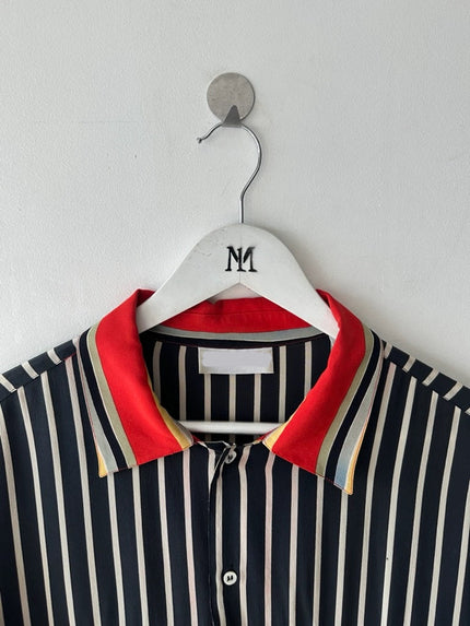 ITALIAN LABEL 1980s BOXY FIT SILK POLO T-SHIRT