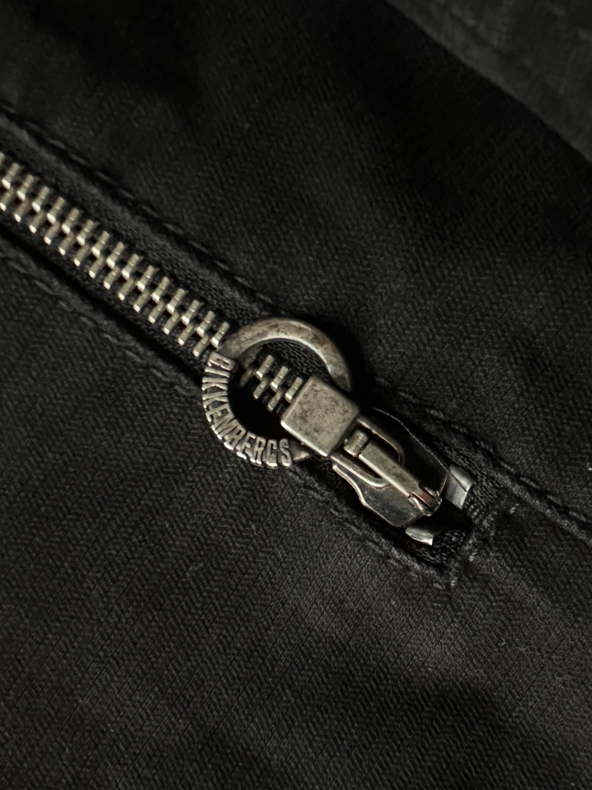 BIKKEMBERGS - A/W 2006 PADDED JACKET WITH LEATHER FRONT LOGO LETTERING