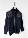 J.C. DE CASTELBAJAC X ICEBERG - late 1970s ZIPPED KNIT WITH COATED COTTON DETAILS