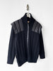 J.C. DE CASTELBAJAC X ICEBERG - late 1970s ZIPPED KNIT WITH COATED COTTON DETAILS