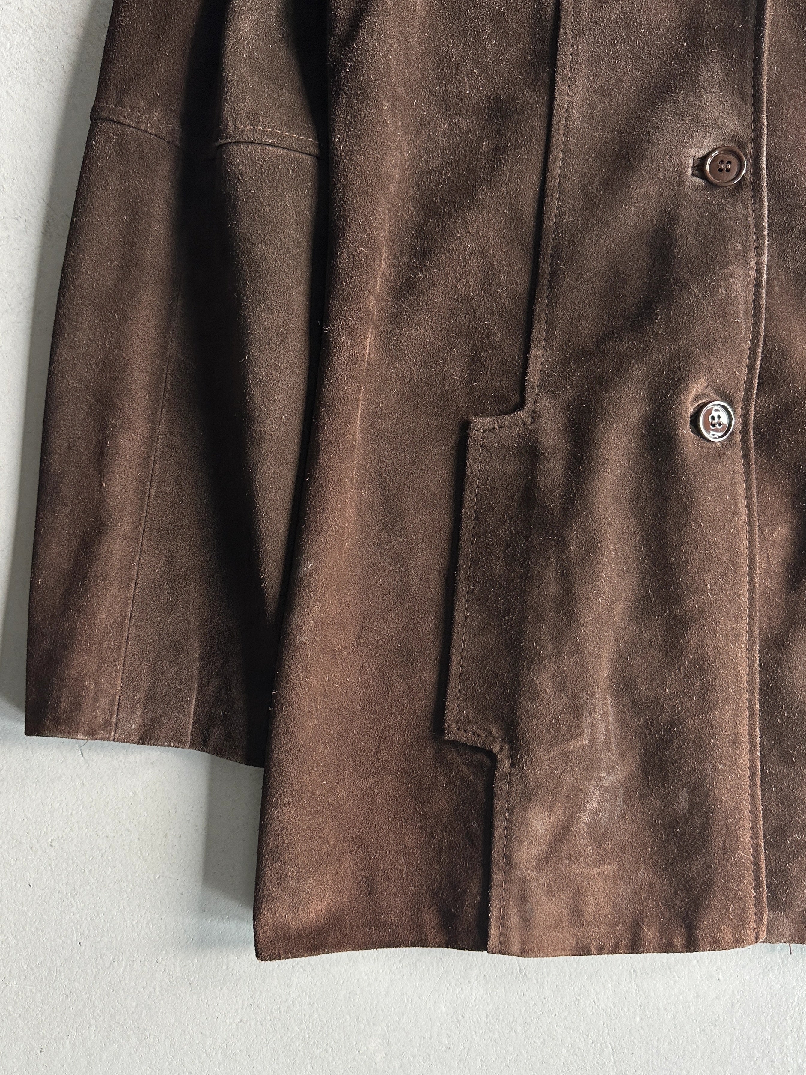 KATHARINE HAMNETT - 1990s STRAIGHT FIT SUEDE JACKET