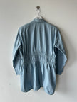 ISSEY MIYAKE - 1980s DOUBLE BREASTED BLAZER WITH ELASTICATED DETAILS AT BACK