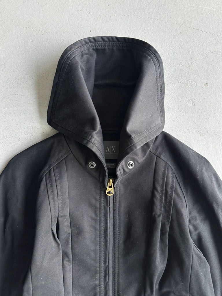 ARMANI EXCHANGE - 2000s CROP FIT JACKET WITH WIDE COLLAR