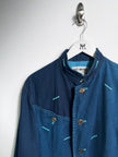 ISSEY MIYAKE - F/W 1993 PANELED DENIM JACKET WITH CONTRAST EMBROIDERED DETAILS ALL OVER