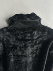 ARMANI JEANS - F/W 1996 FAUX SHEARLING JACKET WITH BELT AT WAIST
