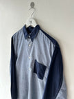 COMME DES GARÇONS - 2000s CONTRAST FABRIC LONG SLEEVE SHIRT