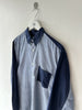 COMME DES GARÇONS - 2000s CONTRAST FABRIC LONG SLEEVE SHIRT
