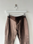 GIANFRANCO FERRÉ - early 2000s METALLIC LEATHER AND SUEDE TROUSERS