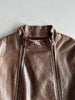 1990s DUAL ZIP FRONT LONG LEATHER JACKET