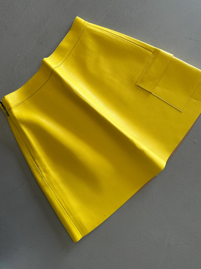 MSGM - 2000s FAUX LEATHER MINI SKIRT