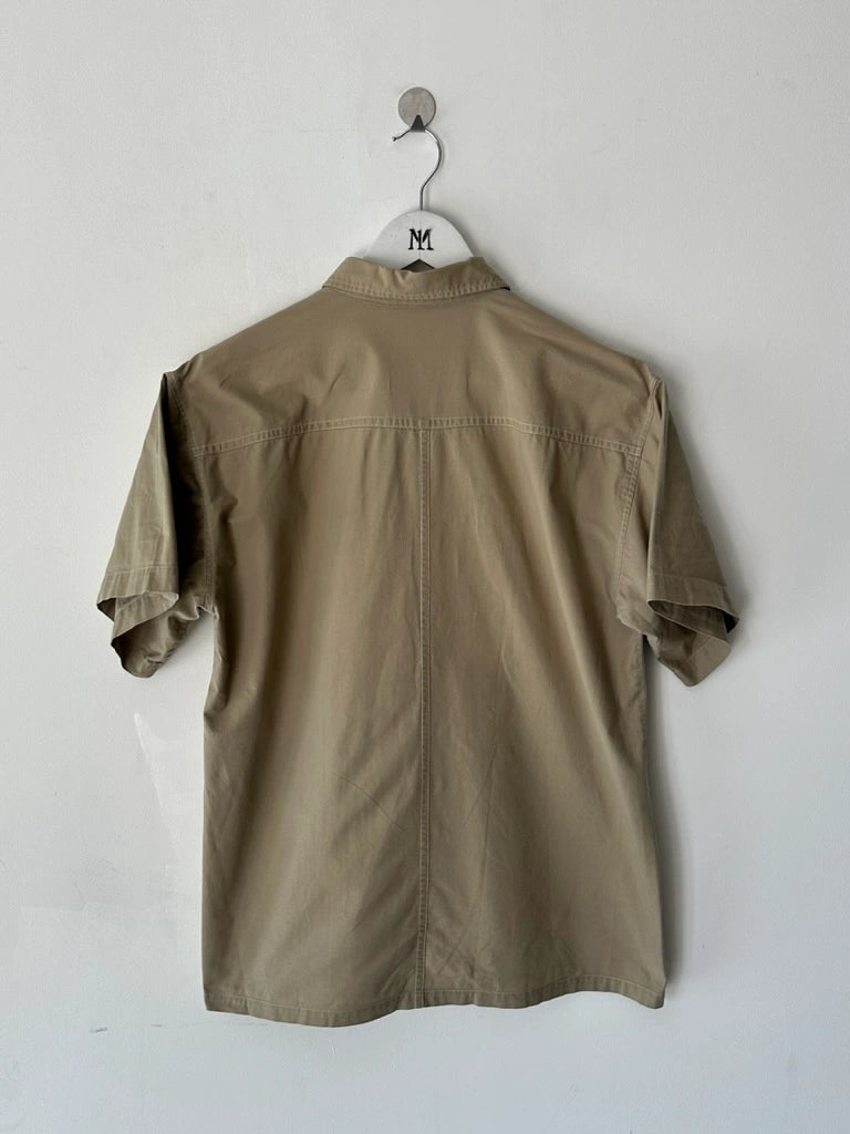 1990s ASYMMETRICAL FRONT CLOSURE SHORT SLEEVE SHIRT