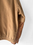 PIERRE BALMAIN - 1980s PANELED BOMBER JACKET WITH CONTRASTING LAYERED LEATHER SLEEVE