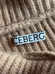 ICEBERG - 1990s CHUNKY KNIT JUMPER WITH LEATHER DETAILS