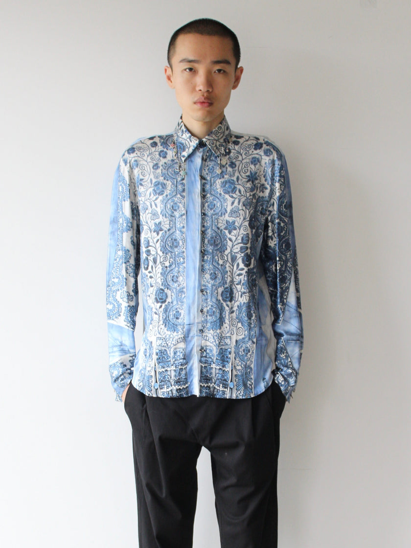 JEAN PAUL GAULTIER - S/S 2003 MATADOR ROSARY BIJOU METAL CHARM LONG SLEEVE SHIRT