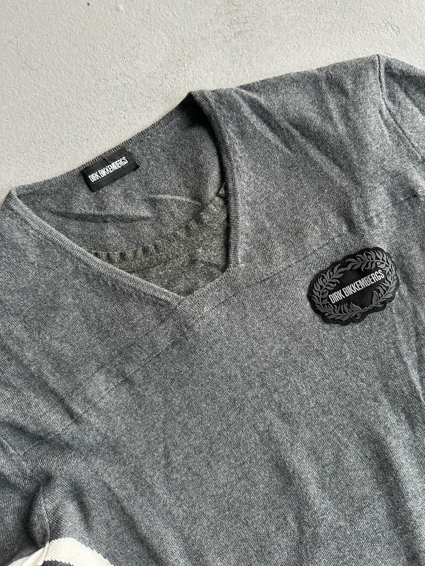 DIRK BIKKEMBERGS - 1990s LAYERED V NECK KNIT JUMPER
