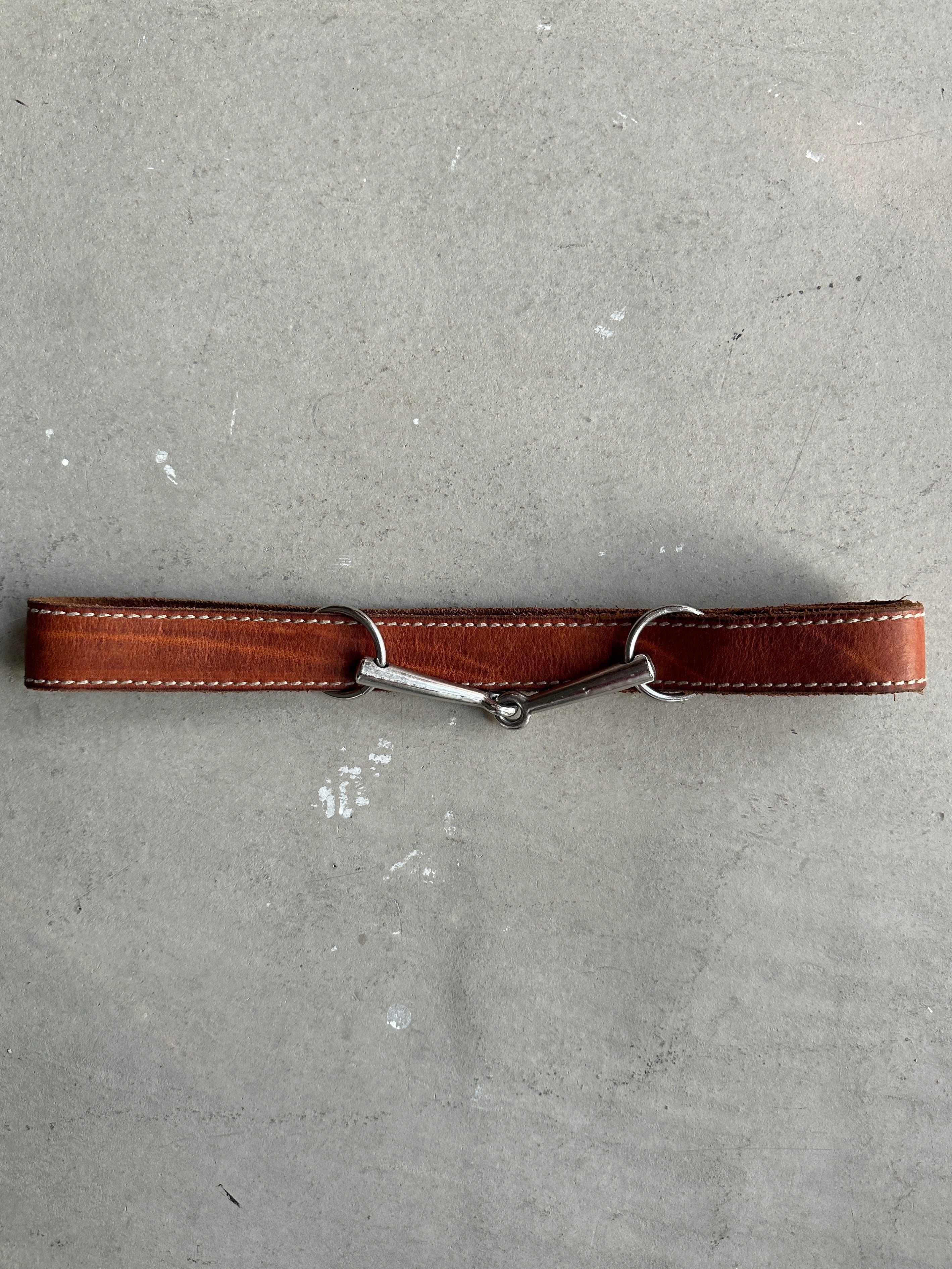 DSQUARED2 - 2000s EMROIDERED LOGO LEATHER BELT