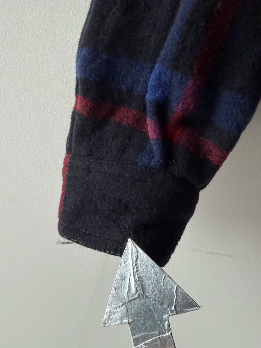 VALENTINO - 1980s BOXY FIT PLAID BOMBER JACKET