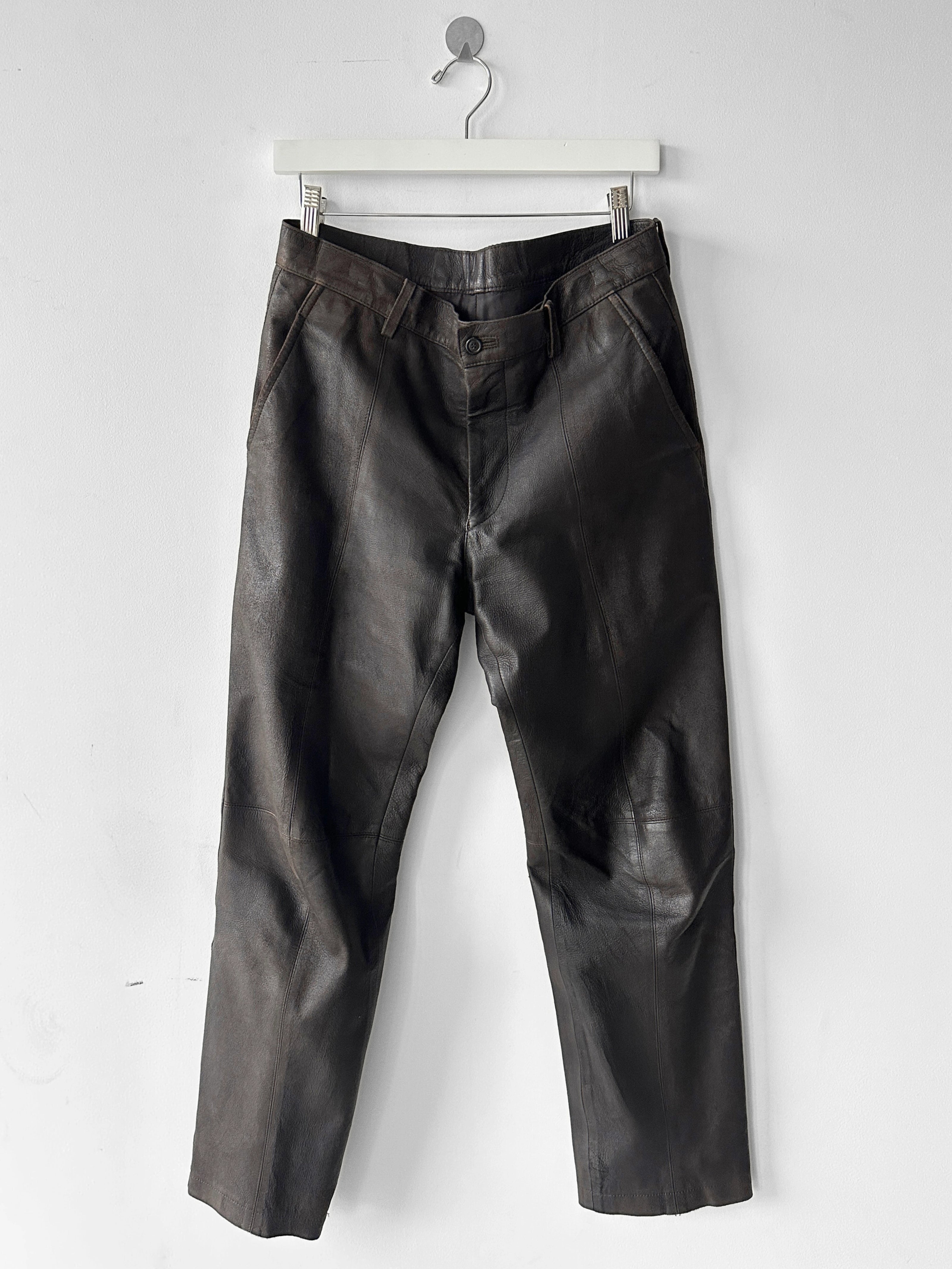 ISSEY MIYAKE MEN - F/W 2000 LEATHER TROUSERS