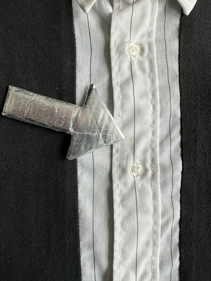 GEOFFREY B.SMALL - 1990s SHORT SLEEVE PANELED SHIRT