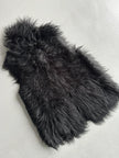 ARMANI JEANS - 2000s FAUX FUR OPEN GILET