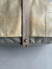 YOHJI YAMAMOTO Y'SACCS - 1990s RECTANGULAR BUM BAG WITH DISTRESSED LEATHER FRONT PANEL