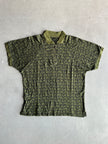 1980s JACQUARD PRINT POLO T-SHIRT