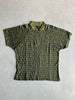 1980s JACQUARD PRINT POLO T-SHIRT