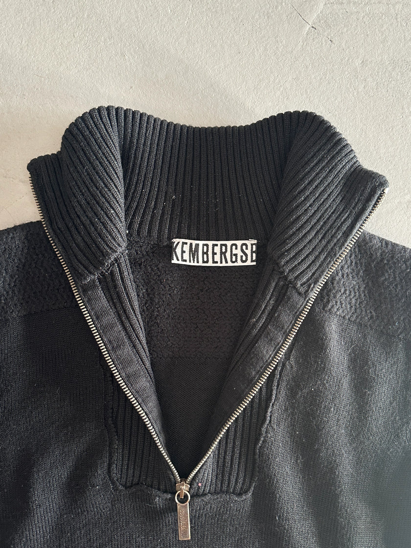 BIKKEMBERGS - 2000s FUNNEL NECK HALF SLEEVE JUMPER