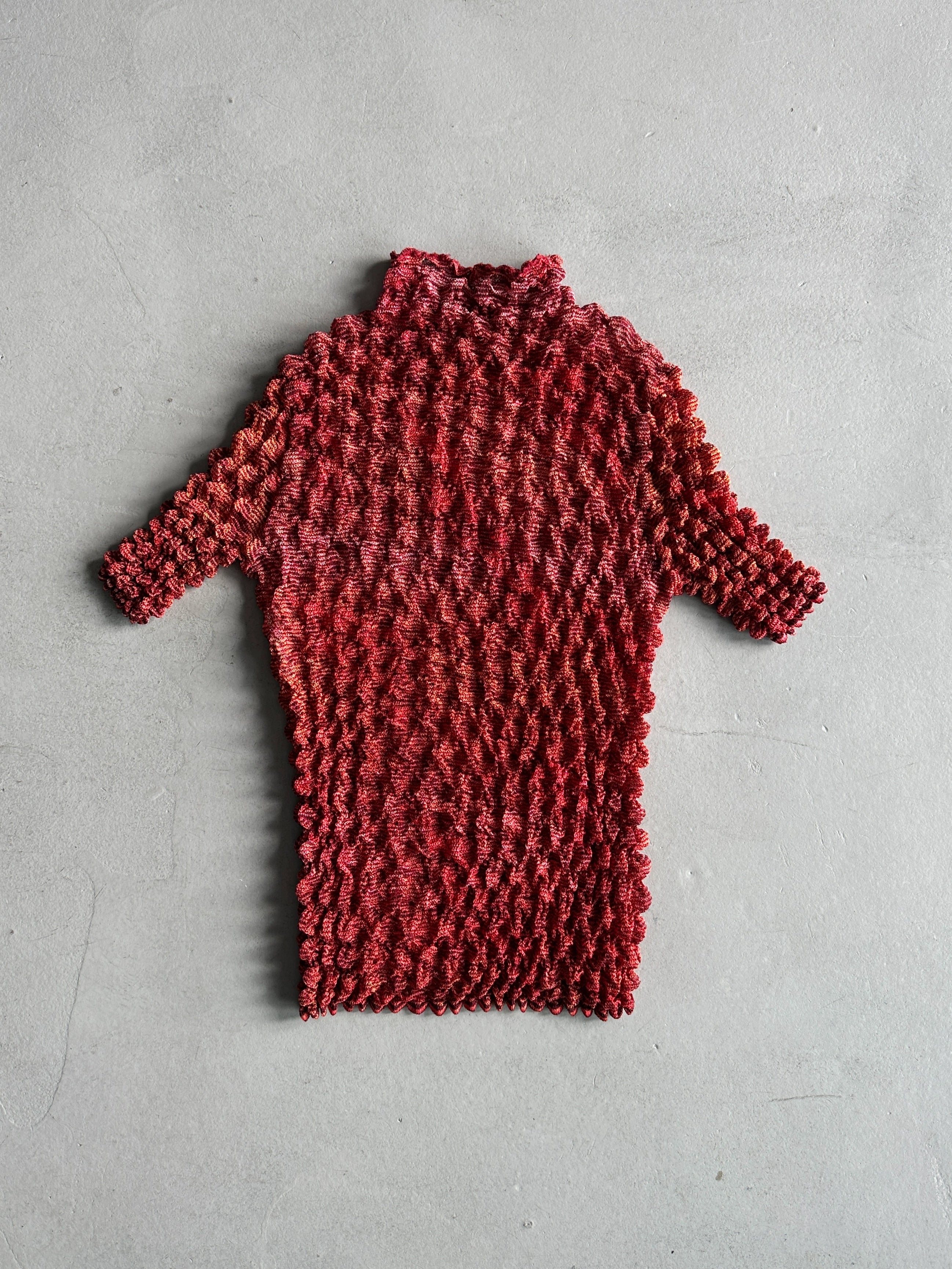 HIROKO KOSHINO BIS - 1990s 3D SPIKE SHORT SLEEVE TOP