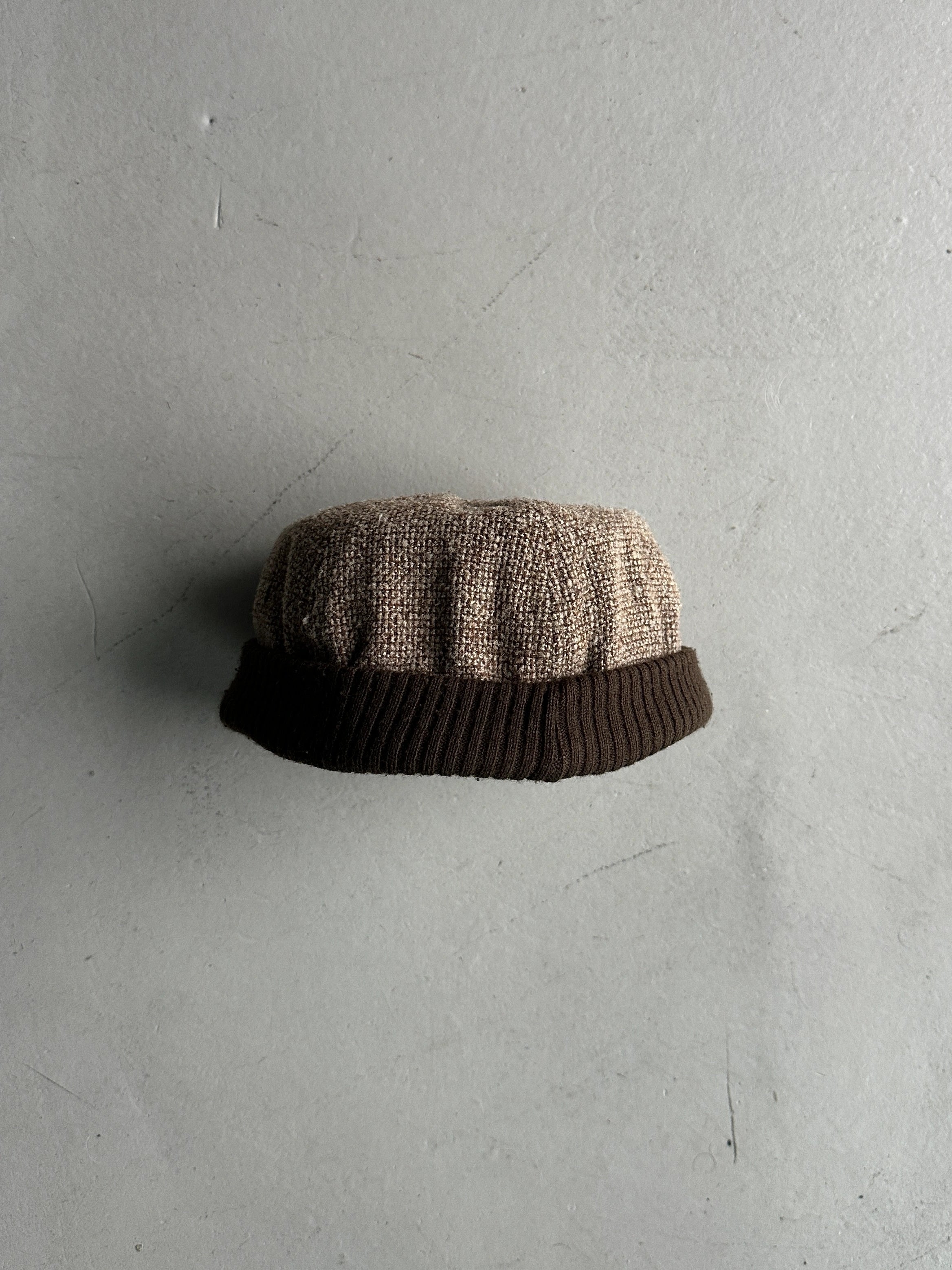 ARMANI JEANS - 1990s TWEED BEANIE HAT