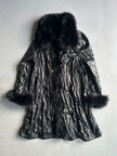 KANSAI YAMAMOTO IMPACT - 1990s REVERSIBLE QUILTED COAT WITH FOX FUR DETAILS