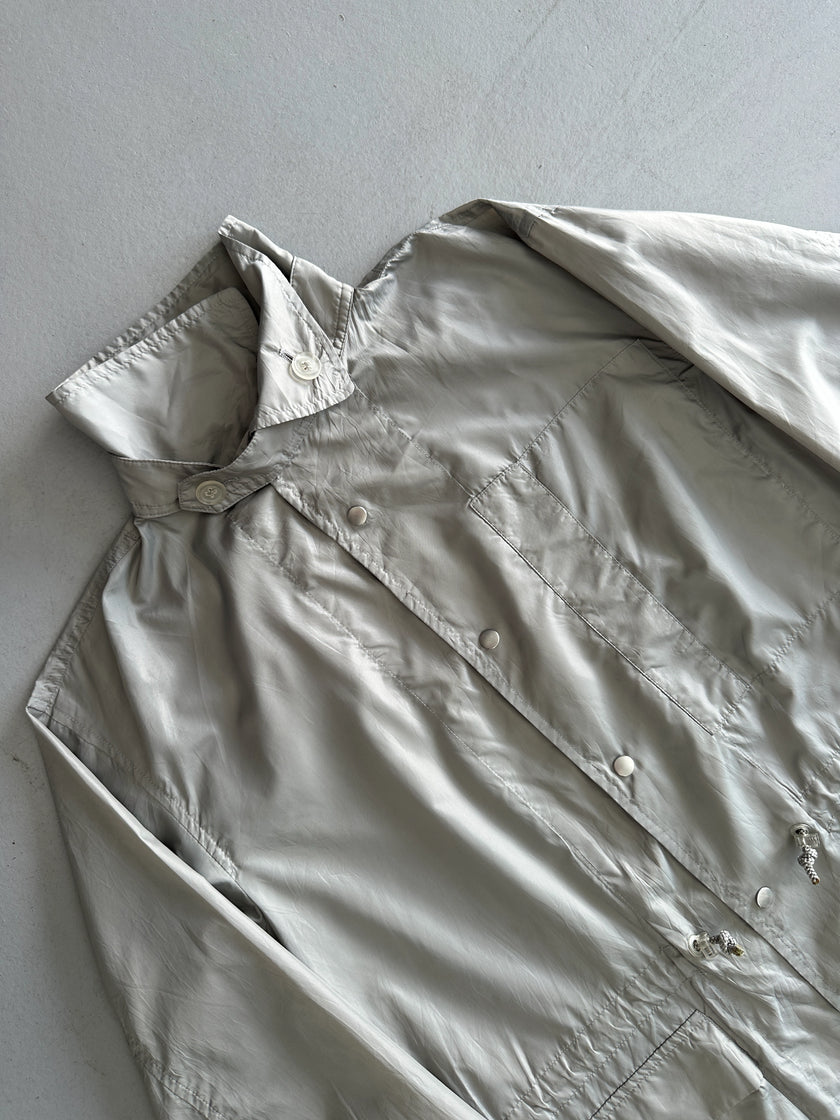 ISSEY MIYAKE WINDCOAT - 1980s FOLDABLE LONG WINDBREAKER JACKET