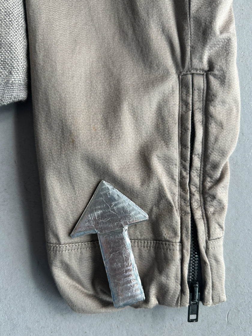 DIESEL - 2000s LINEN ZIPPED JACKET
