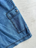 2000s DENIM CARGO BERMUDA SHORTS