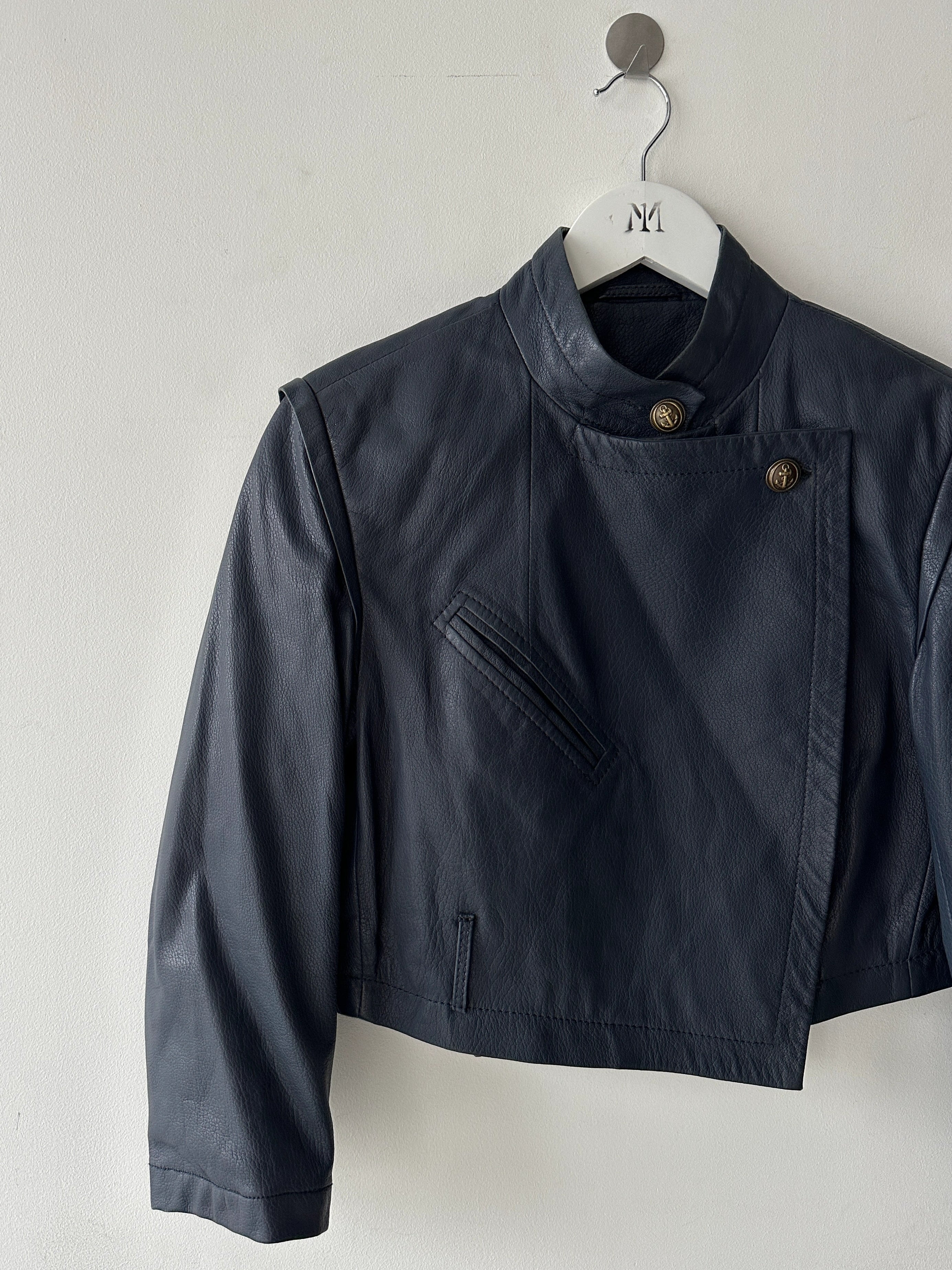 GIANFRANCO FERRÉ - S/S 2009 CROP FIT LEATHER JACKET