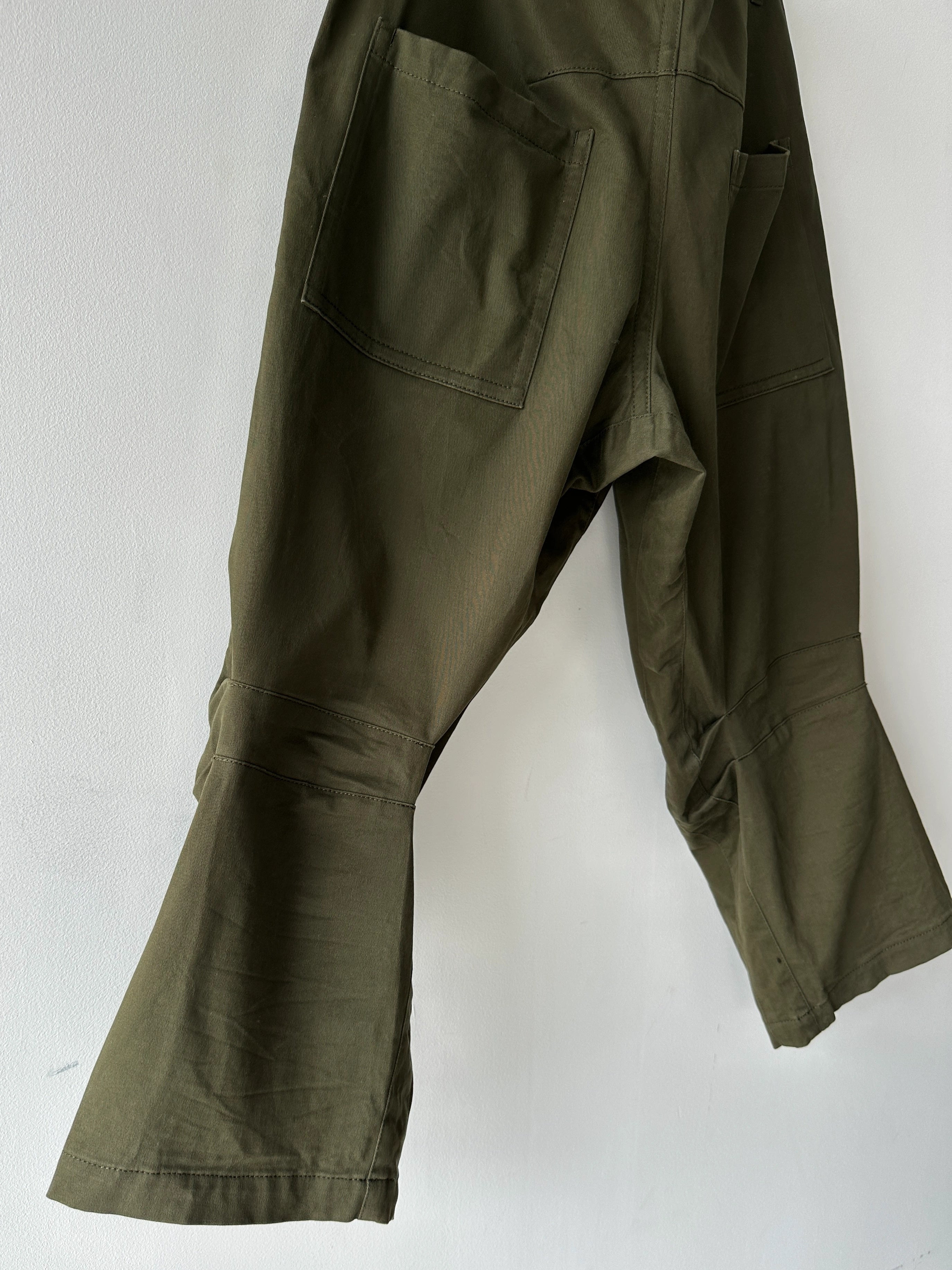 YOHJI YAMAMOTO Y'S - late 1990s CURVED LEG CAPRI TROUSERS