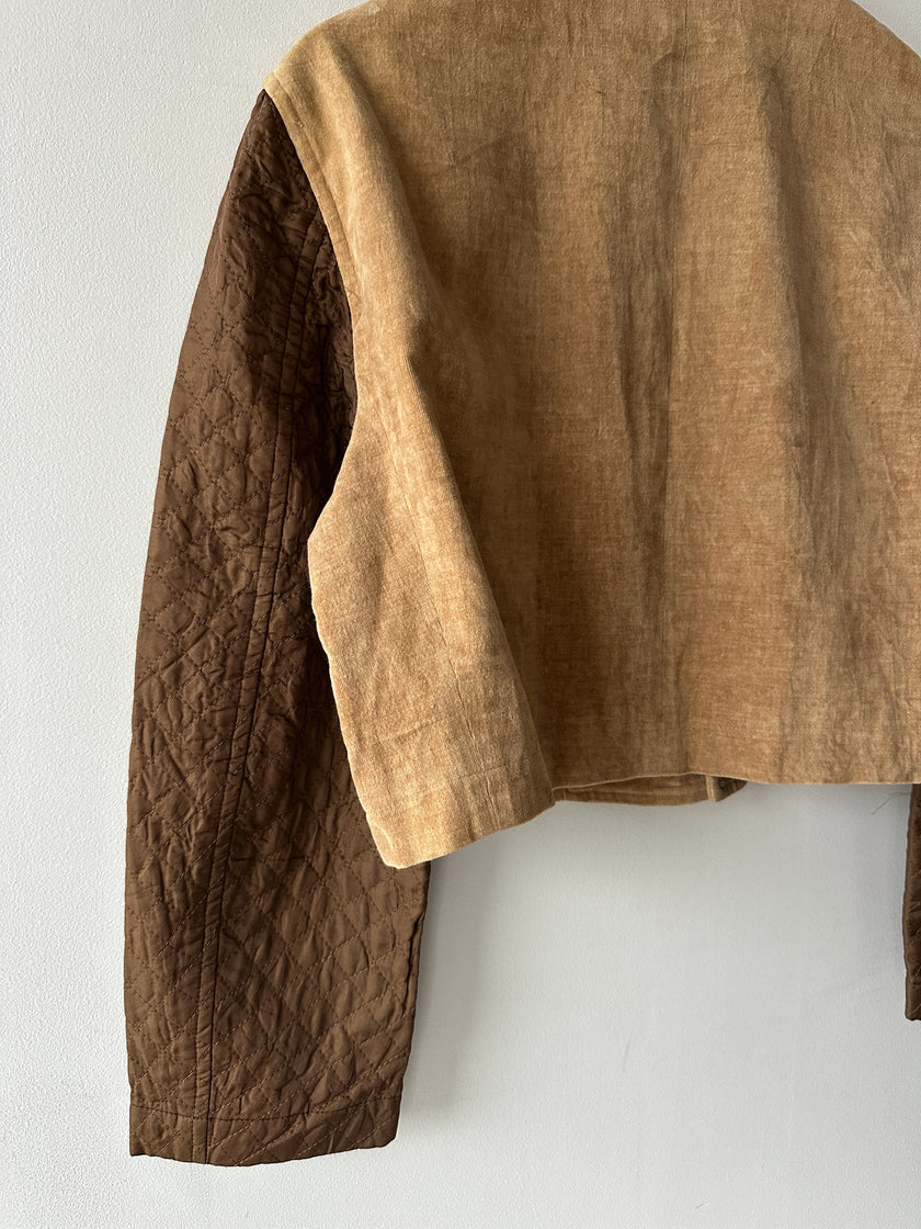 COMME DES GARÇONS - F/W 1990 CROP FIT BLAZER WITH QUILTED SLEEVE